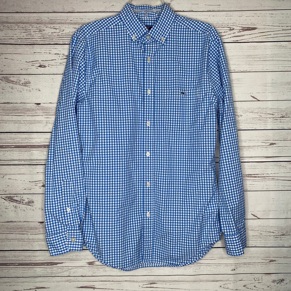 Vineyard Vines Classic Fit Tucker Plaid Long Sleeve Button Down Shirt Size S